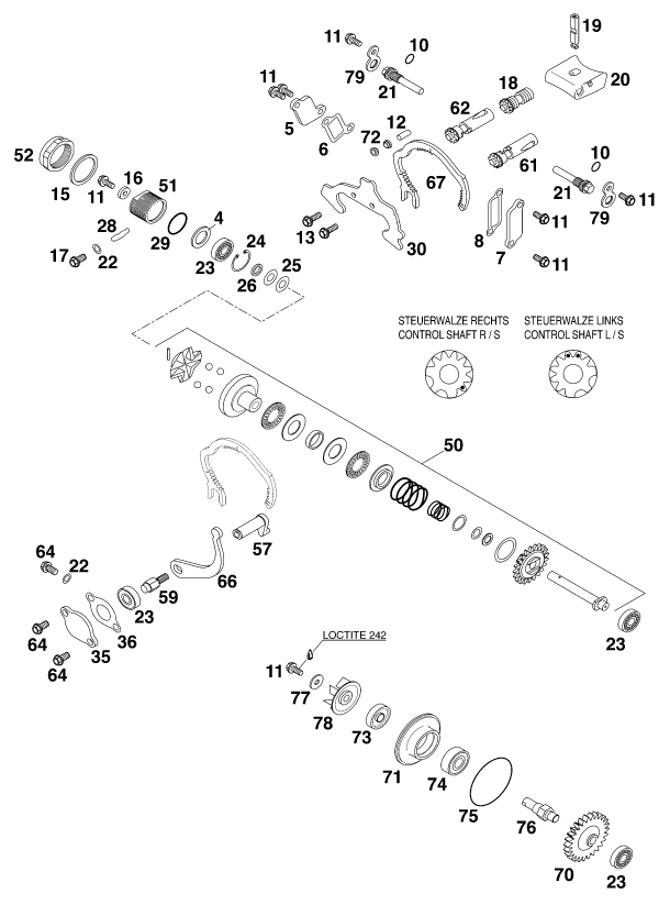 VALVE DECHAPPEMENT POUR 125 EXC 2000 (EU)