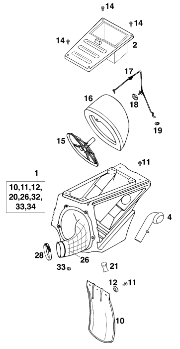 FILTRE A AIR POUR 125 LC2 100 98 (EU)