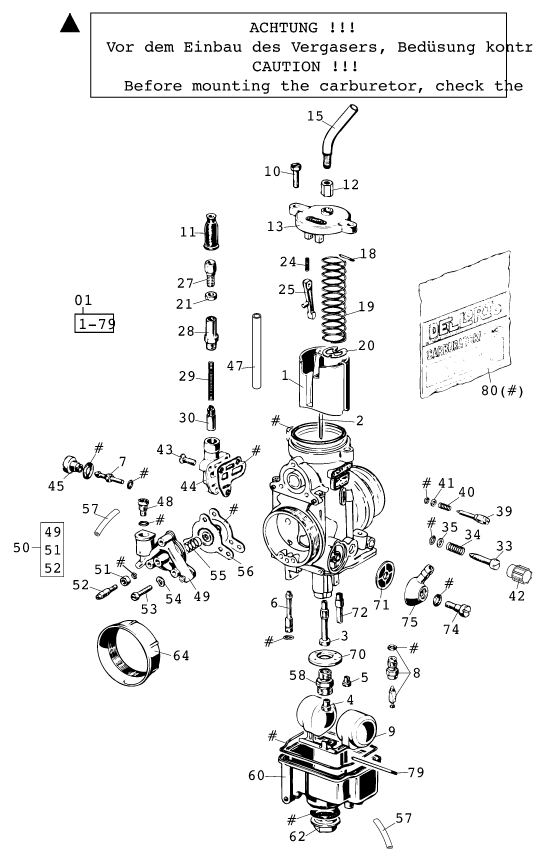 CARBURATEUR POUR 400 LC4-E 2000 (EU)