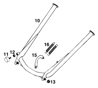 BEQUILLE LATERALE  BEQUILLE CENTRALE POUR 640 ADVENTURE R 2000 EU