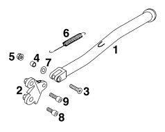 BEQUILLE LATERALE BEQUILLE CENTRALE POUR 400 SX-C (EU)