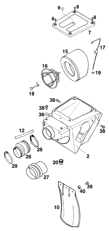 FILTRE A AIR POUR 400 SX-C (EU)