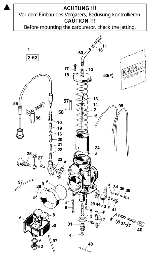 CARBURATEUR POUR 620 SX 99 EU