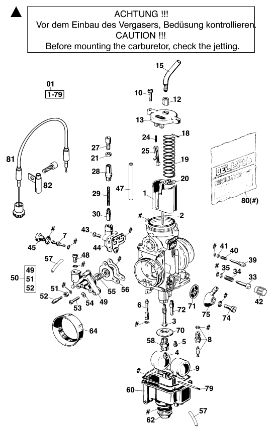 CARBURATEUR POUR 400 SX C EU