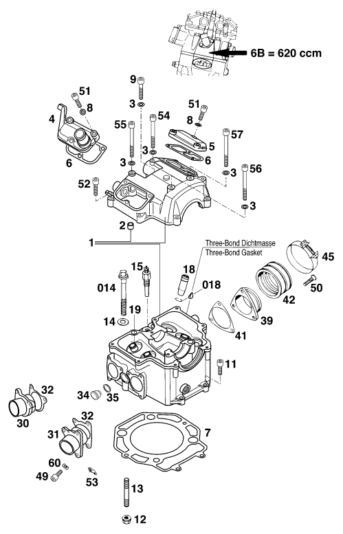 CULASSE POUR 620 LC 4 98 COMPETITION EU