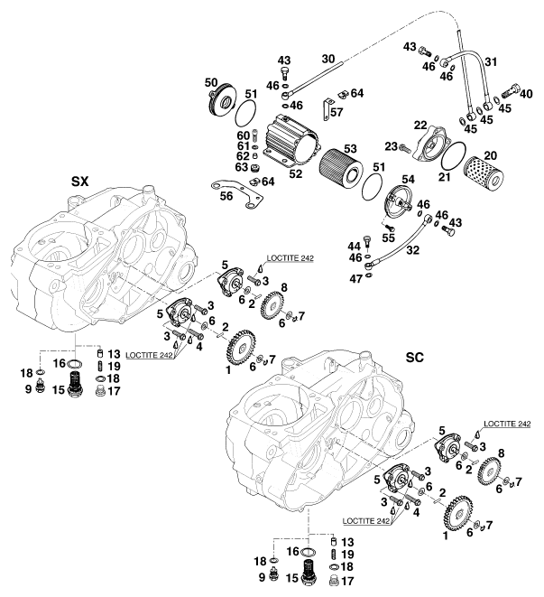 SYSTEME DE LUBRIFICATION POUR 400 SX-C (EU)