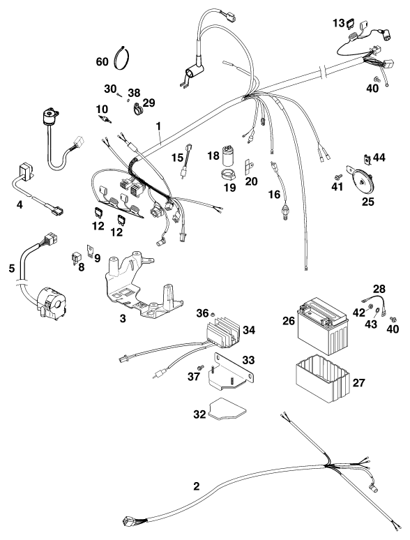 FAISCEAU DE CABLES POUR 620 LC 4 98 COMPETITION EU