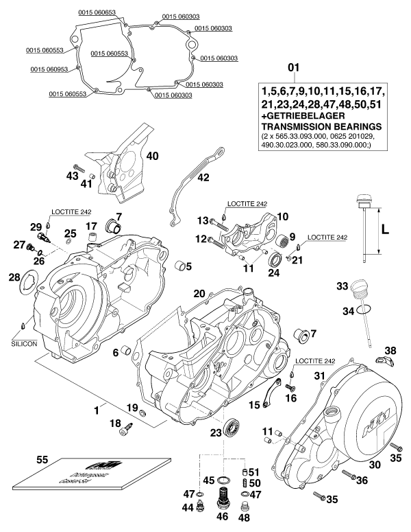 CARTER MOTEUR POUR 640 LC4 98 EU