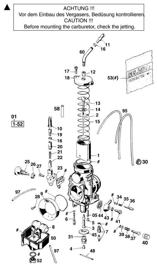 CARBURATEUR POUR 620 LC-4 98 COMPETITION (EU)