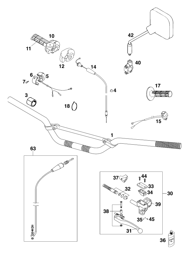 GUIDON ARMATURES POUR 125 EGS 6KW 99 (EU)