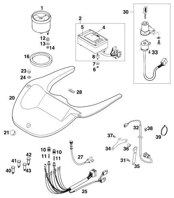 INSTRUMENTS  SYSTEME DE VERROUILLAGE POUR 640 ADVENTURE R EU