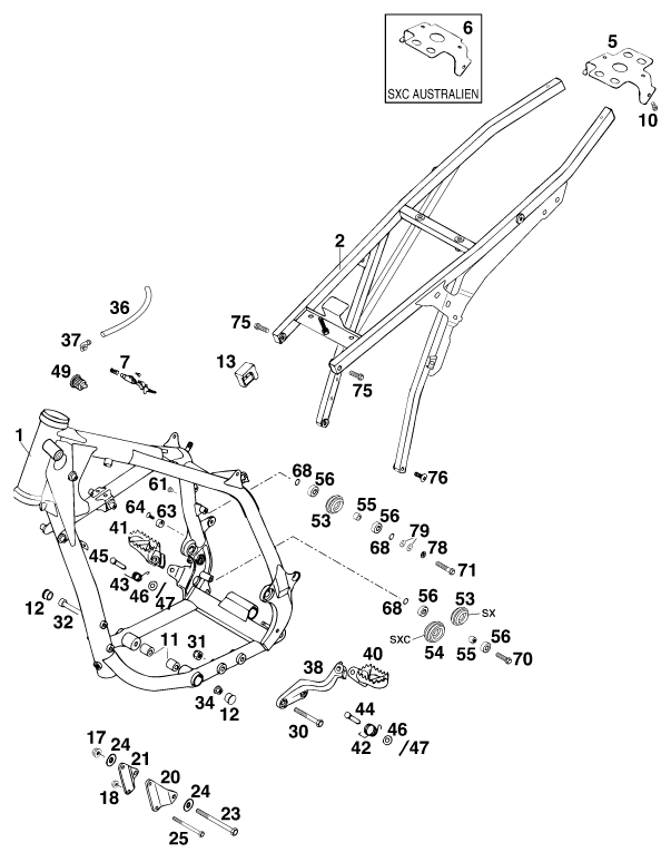 CADRE POUR 400 SX-C (EU)