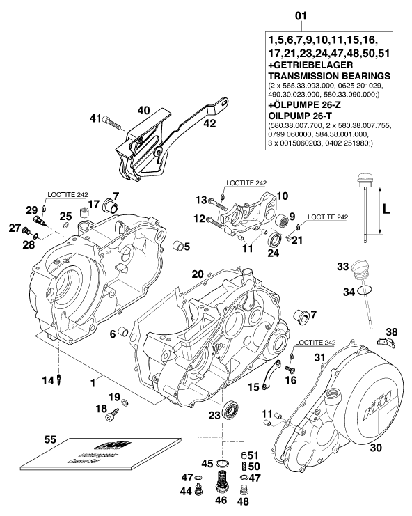 CARTER MOTEUR POUR 620 SC 2001 EU