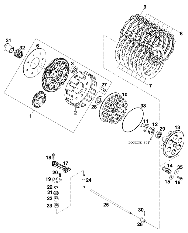 EMBRAYAGE AGW LC4 99 620 SX 1998