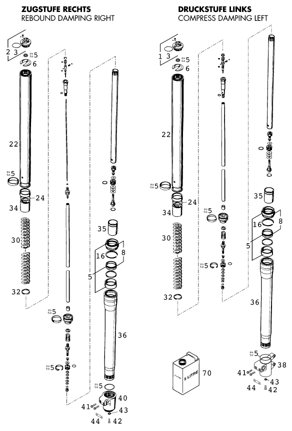 FOURCHE TELESCOPIQUE POUR 400 LC 4 99 EU