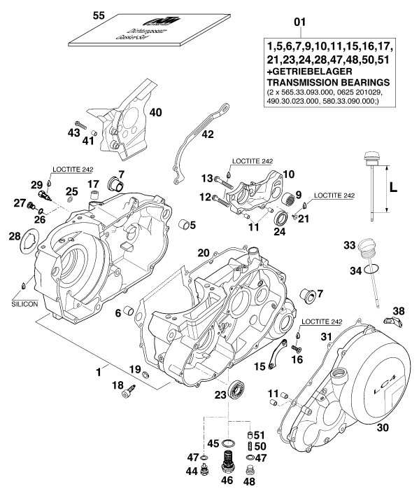 CARTER MOTEUR POUR 640 ADVENTURE-R (EU)