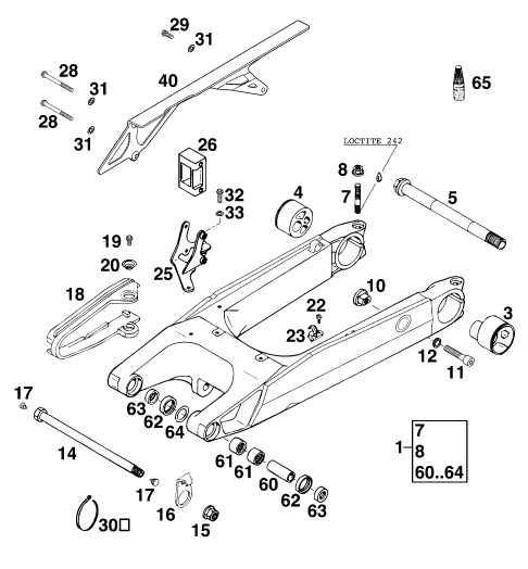 BRAS OSCILLANT POUR 640 DUKE IILIME (EU)