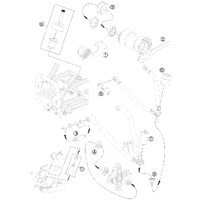 Extracteur de volant moteur femelle main droite pour Ktm 250cc 400cc 525cc