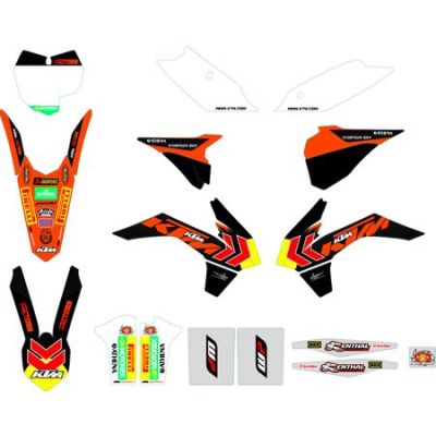 KIT DECO FACTORY KTM POUR SX A PARTIR DE 125 DE 2013-14