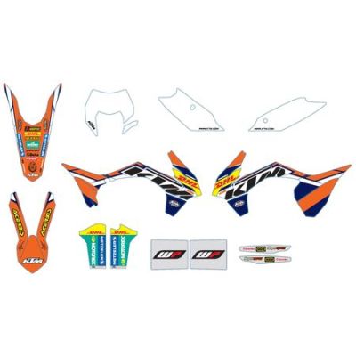 KIT DECO ENDURO FACTORY KTM POUR 125 SX EXC DE 2016 A 2022