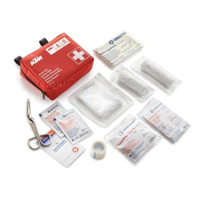 COFFRET DE PREMIERS SECOURS KTM POUR ADVENTURE/SX/SUPERMOTO/XC/EXC/DUKE/FREERIDE/SM/LS-E/RALLY/SMC/ENDURO/SUPERDUKE/SUPERENDURO/RC/EXE/LC/STING/SIX-DAYS/EGS/SC/SUPER-COMP