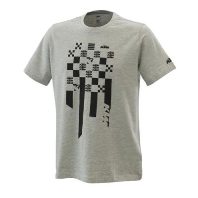 T-SHIRT HOMME KTM "RADICAL SQUARE TEE GREY MELANGE"