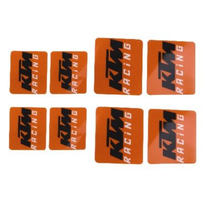 PLANCHE DE 8 AUTOCOLLANTS DE MOYEU KTM POUR EXC/SX-F/SUPERMOTO/SX/LS-E//ENDURO/FREERIDE/SMC/DUKE/..